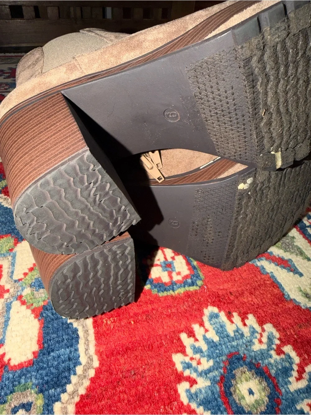 Altar'd State Brown Suede Platform Chelsea Booties